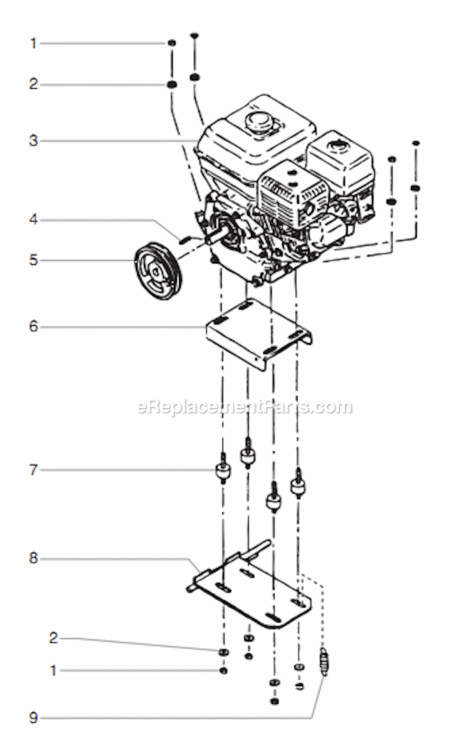 Gas Convertor Kit Diagram and Parts List for 6900XLT 759-690 Titan Paint Sprayer