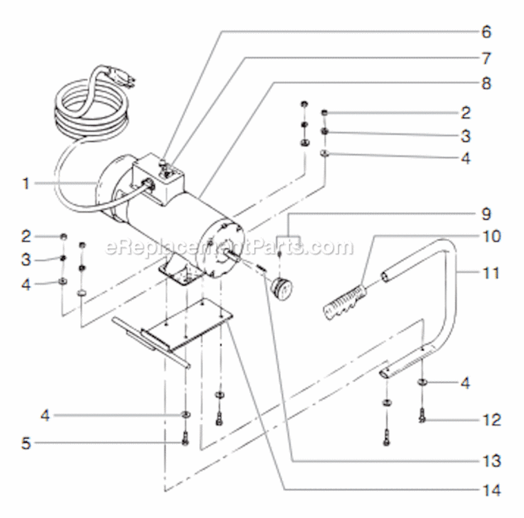 Siphon Hose Assembly Diagram and Parts List for 6900XLT 759-690 Titan Paint Sprayer