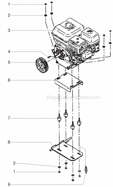 Gas Convertor Kit Diagram and Parts List for 6900XLT 759-692 Titan Paint Sprayer