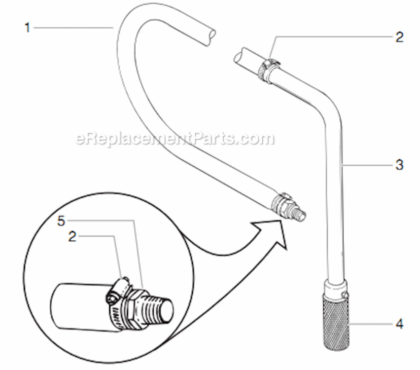 Siphon Assembly Diagram and Parts List for 6900XLT 759-692 Titan Paint Sprayer