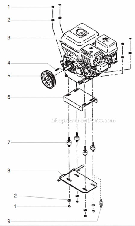 Gas Convertor Kit Diagram and Parts List for 8900XLT 759-898 Titan Paint Sprayer