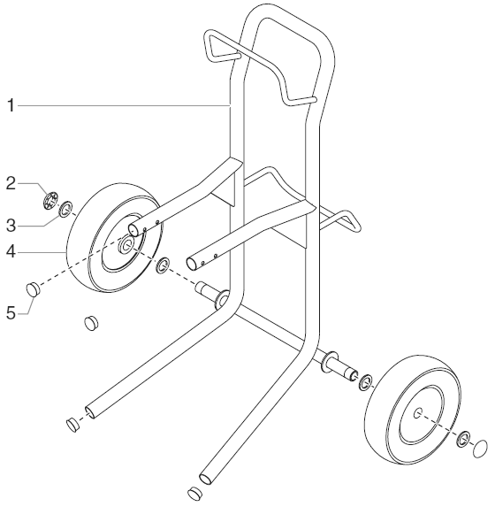 Rentspray 650 High Rider Cart Assembly Diagram and Parts List for 650  Titan Paint Sprayer