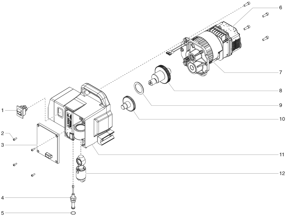 440ix Drive Assembly Diagram and Parts List for 440IX  Titan Paint Sprayer