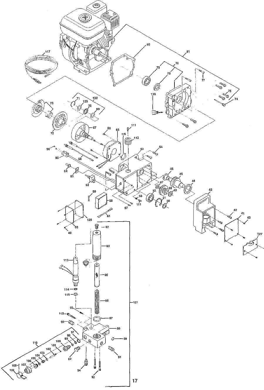 Epic 690gx Motor And Filter Housing Assy Diagram and Parts List for 690GX  Titan Paint Sprayer