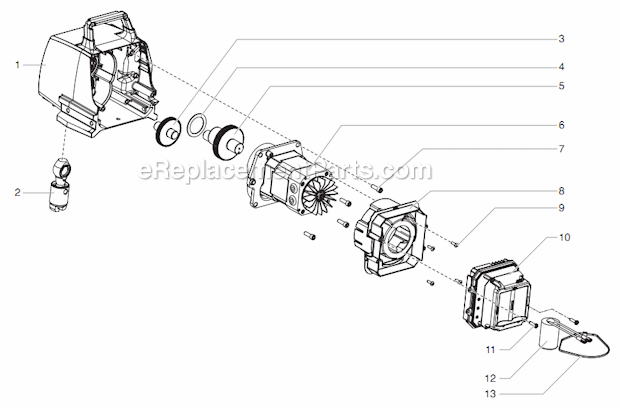 Drive Assembly Diagram and Parts List for 540 805-001 Titan Sprayer