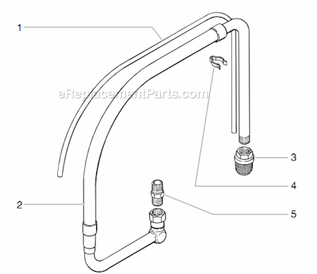 Low Rider Siphon Assembly Diagram and Parts List for 840LOWRIDER 805-010 Titan Sprayer