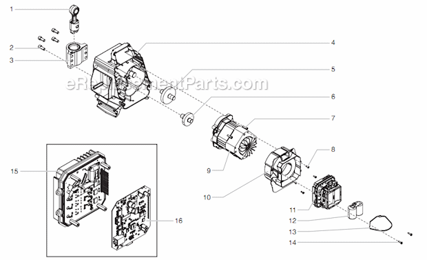 Drive Assembly Diagram and Parts List for 1140 805-012 Titan Sprayer