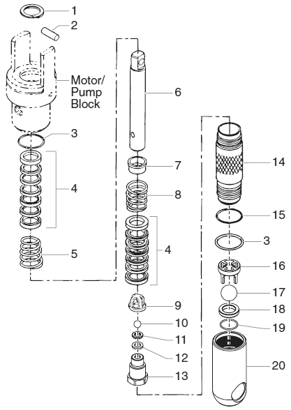 Powrtwin 6900xlt Fluid Section Diagram and Parts List for 6900XLT powrtwin Titan Paint Sprayer