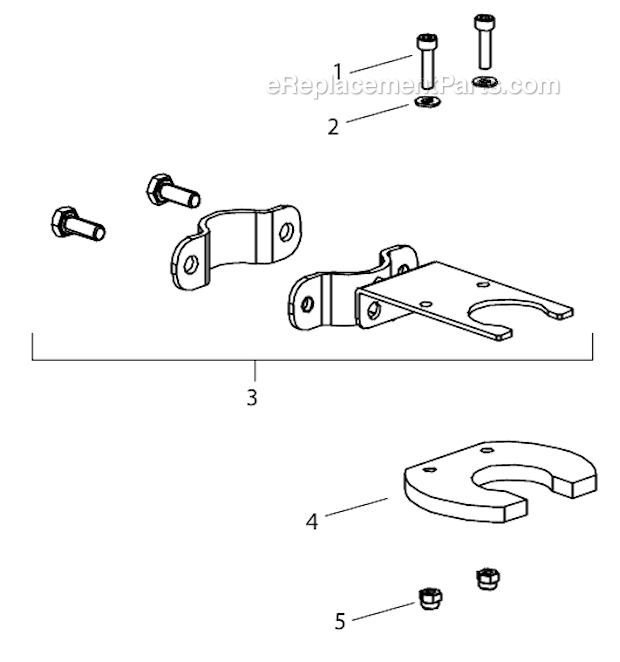 Rod Support Diagram and Parts List for POWRRAM251 820-100 Titan Paint Sprayer
