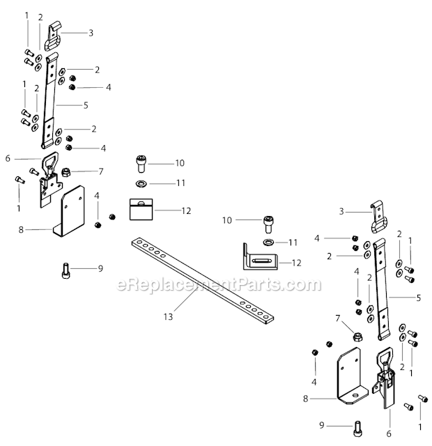 Pail Centering/Locking Kit Diagram and Parts List for POWRRAM251 820-100 Titan Paint Sprayer