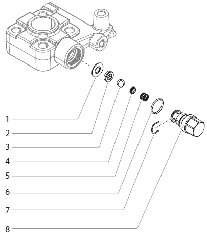 Elite 3000 Outlet Valve Assembly Diagram and Parts List for 3000  Titan Paint Sprayer