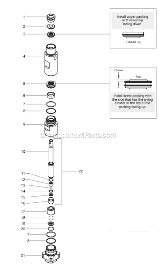 Fluid Section Assembly Diagram and Parts List for 840IX 800-2035 Titan Sprayer