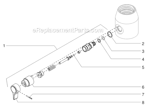 Prime / Spray Valve Assembly Diagram and Parts List for 840IX 800-2035 Titan Sprayer