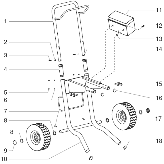 Performer 640i High Rider Assembly Diagram and Parts List for 640I performer Titan Paint Sprayer