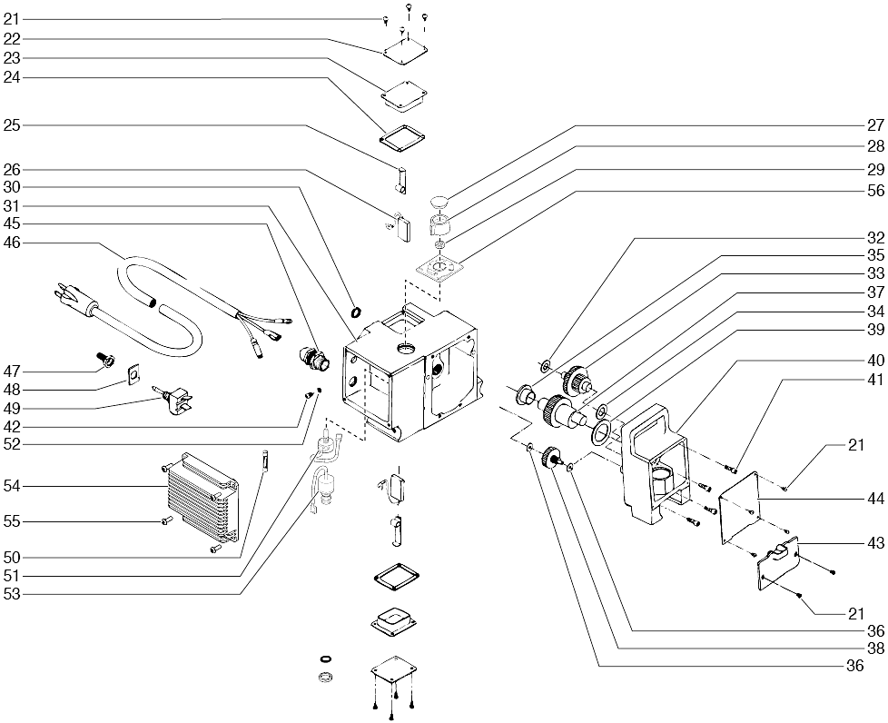 550xc Gear Box Assembly Diagram and Parts List for 550XC  Titan Paint Sprayer