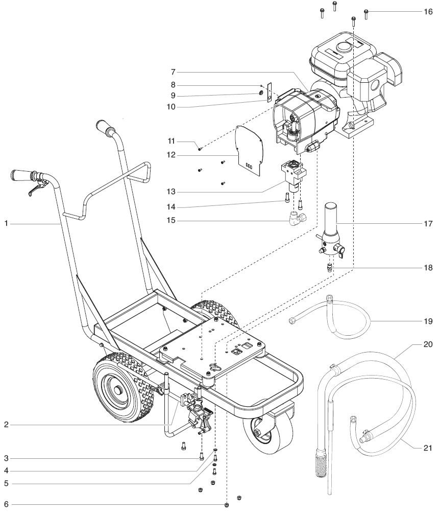 Promark Ii Main Assembly Diagram and Parts List for PROMARKII  Titan Paint Sprayer