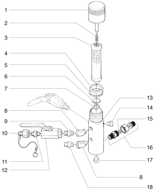 Powrliner 6900xlt Sp Filter Assembly (P/N 779-098) Diagram and Parts List for 6900XLT POWRLINER Titan Paint Sprayer