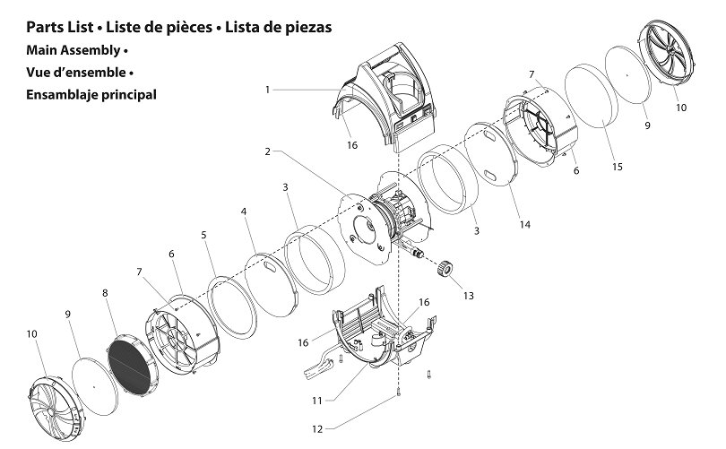 Capspray 115 Main Assembly Diagram and Parts List for CAPSPRAY-115HVLP  Titan Paint Sprayer