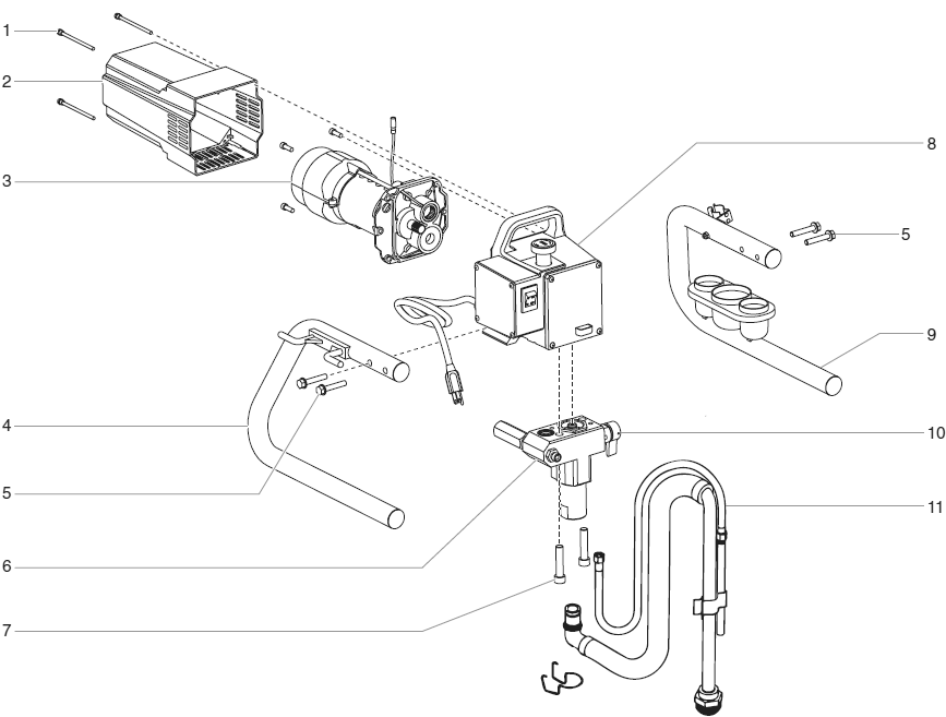 340 Main Assembly Diagram and Parts List for 340  Titan Paint Sprayer