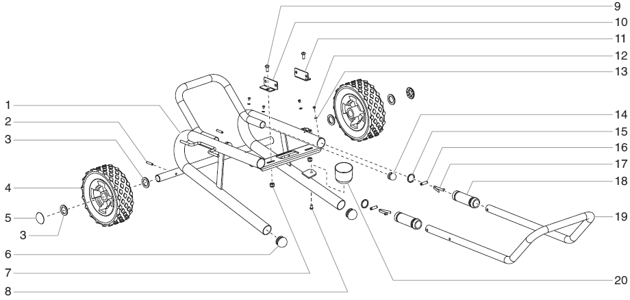 Epx2355 Low Boy Cart Assembly (P/N 0551547) Diagram and Parts List for EPX2355  Titan Paint Sprayer