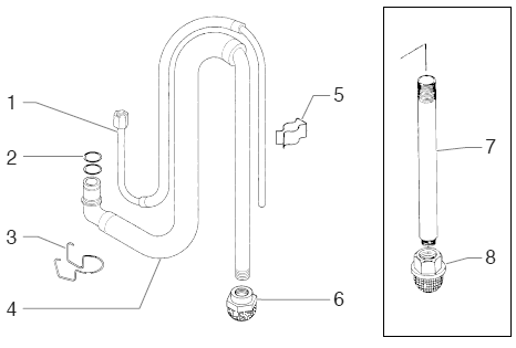 550xc Siphon Assembly (P/N 700-1025) Diagram and Parts List for 550XC  Titan Paint Sprayer