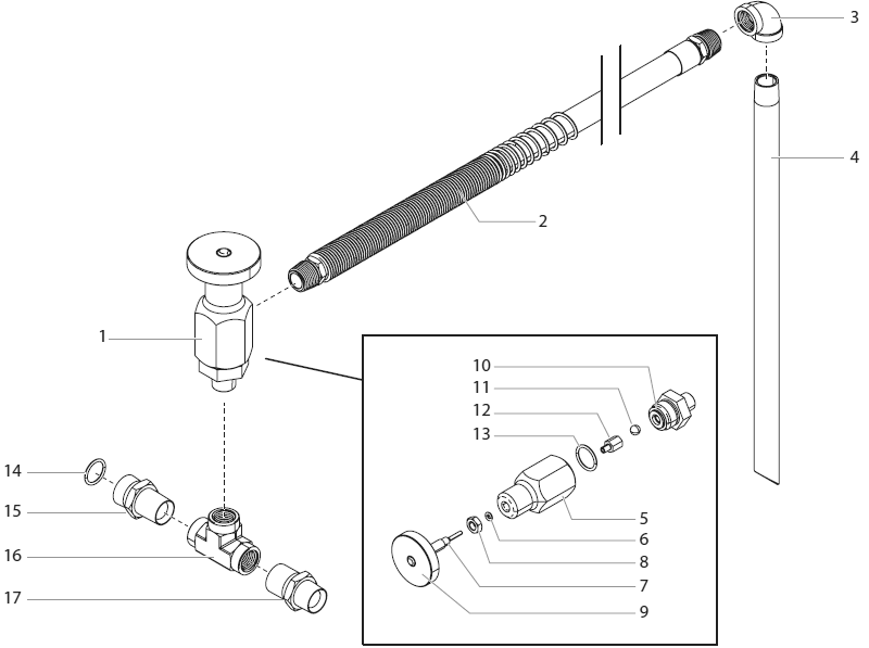 Powrtwin 6900 Plus Di Bleed Valve Assembly Heavy Materials Diagram and Parts List for 6900 Plus DI Titan Paint Sprayer