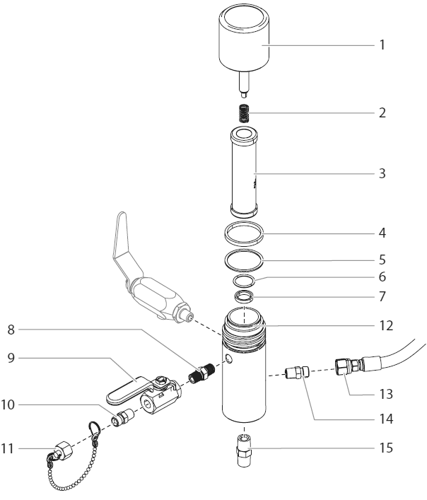 Powrliner 8955 High Pressure Filter Diagram and Parts List for 8955  Titan Paint Sprayer