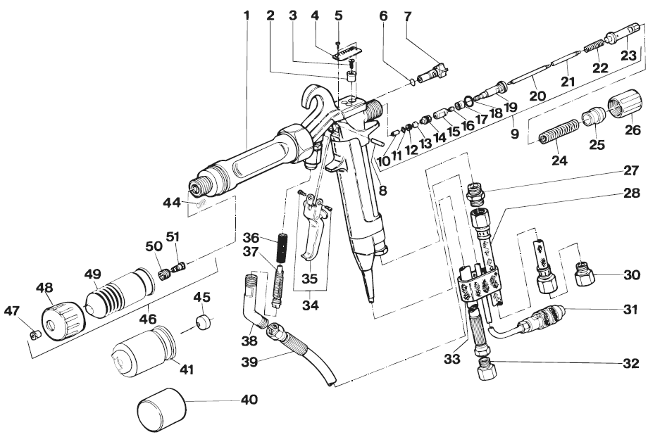 Stati-Kit 2000 Listing Diagram and Parts List for 2000  Titan Paint Sprayer