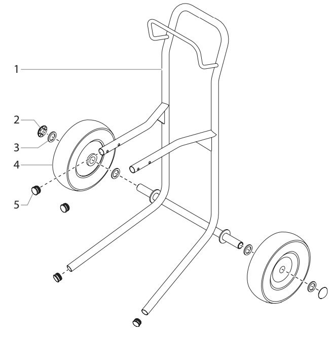 Impact 410 Cart Assembly Diagram and Parts List for 410  Titan Paint Sprayer