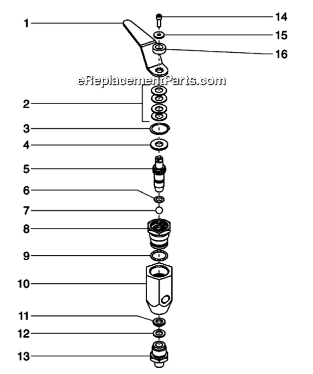 Bleed Valve Assembly Diagram and Parts List for 9900XLT 759-990 Titan Paint Sprayer