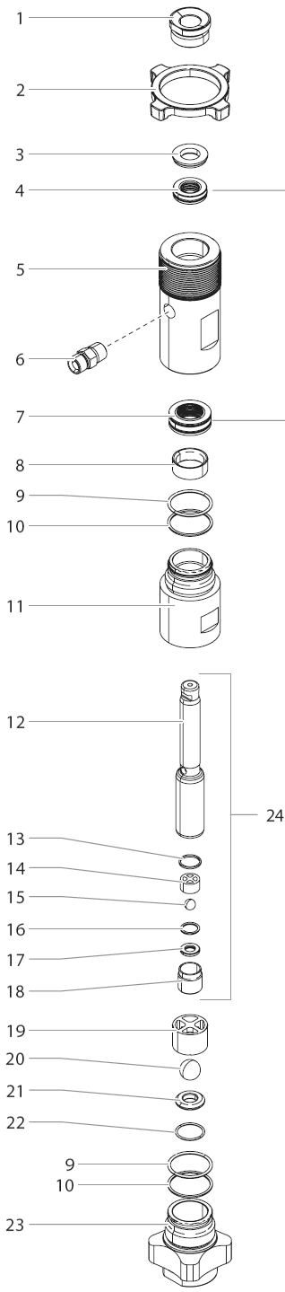 Impact 840 Fluid Section Assembly (P/N 805-236a) Diagram and Parts List for 840  Titan Paint Sprayer
