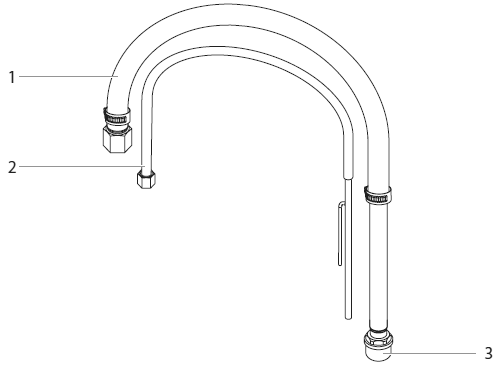Elite 3000 Flexible Suction Set Diagram and Parts List for 3000  Titan Paint Sprayer