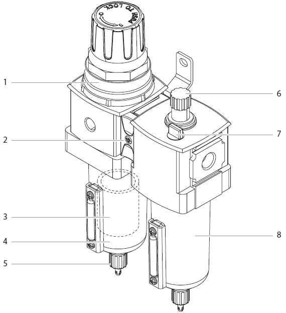 Powrcoat 745 Automatic Lubricator Assembly Diagram and Parts List for 745  Titan Paint Sprayer