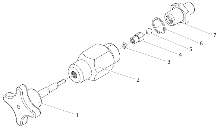 Powrcoat 745 Bleed Valve Assembly Diagram and Parts List for 745  Titan Paint Sprayer