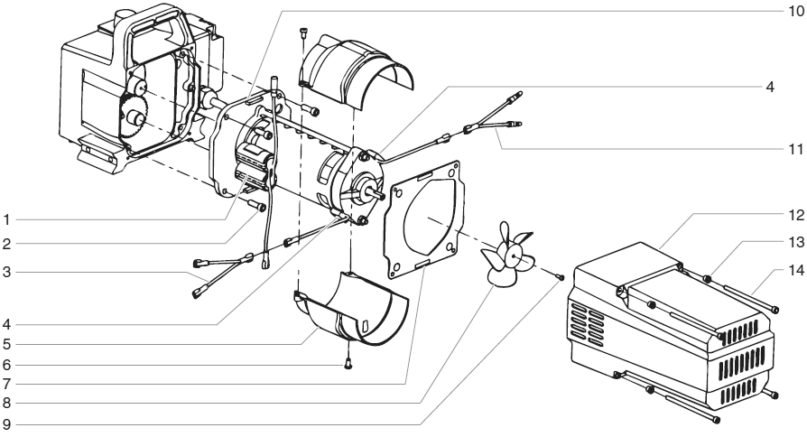 Performer 640i Motor Assembly Diagram and Parts List for 640I performer Titan Paint Sprayer