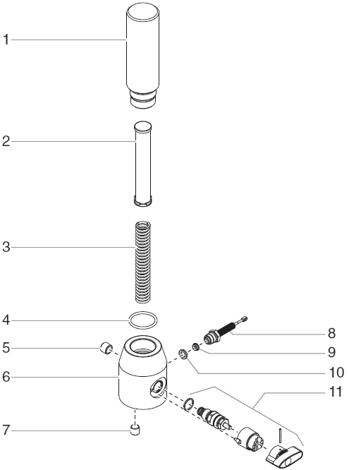 Epx2455 Filter Assembly (0507203) Diagram and Parts List for EPX2455  Titan Paint Sprayer