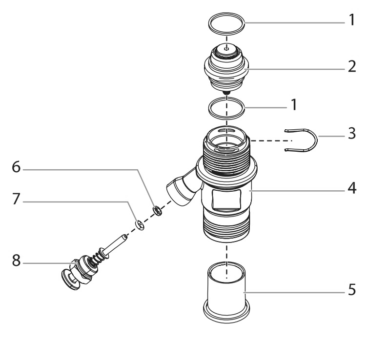 Elite 3500 Pusher Stem Assembly Diagram and Parts List for ELITE-3500  Titan Paint Sprayer