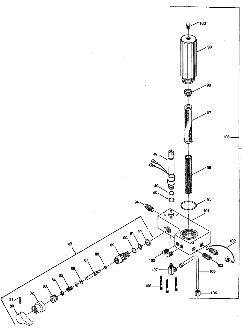 Elite E20 Filter Block Diagram and Parts List for ELITE-E20  Titan Paint Sprayer