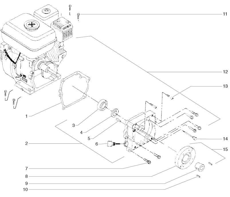 Powrliner 3100 Engine Assembly Diagram and Parts List for 3100  Titan Paint Sprayer