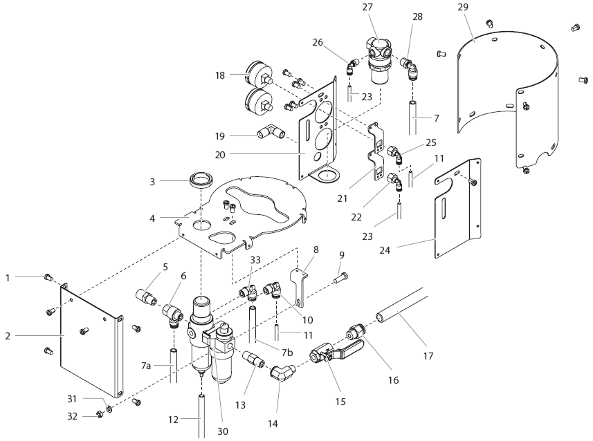 Upper Shroud Assembly Diagram and Parts List for AIRCOAT-423  Titan Paint Sprayer
