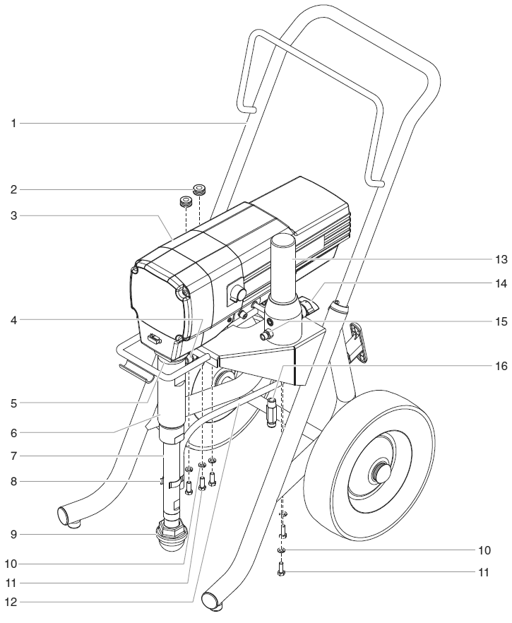 Epx2555 Main Assembly Diagram and Parts List for EPX2555  Titan Paint Sprayer