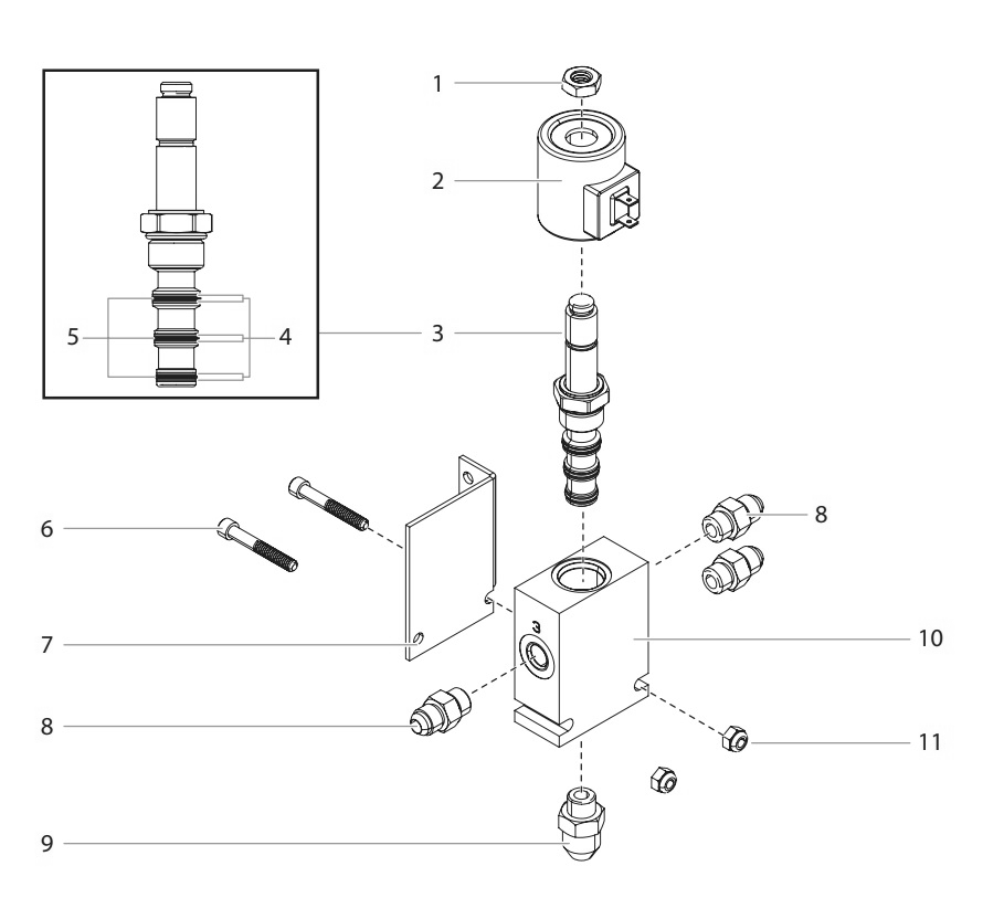 Powrbeast 4700/4700t Solenoid Assembly Diagram and Parts List for 4700T-4700 120V - Gas Titan Paint Sprayer
