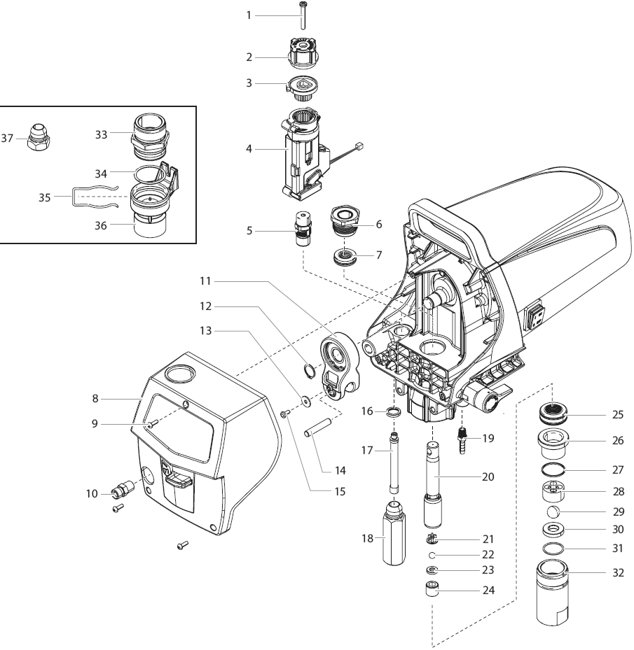 Impact 400 Drive Assembly (Ii) Diagram and Parts List for 400 0532001-0532000 Titan Paint Sprayer