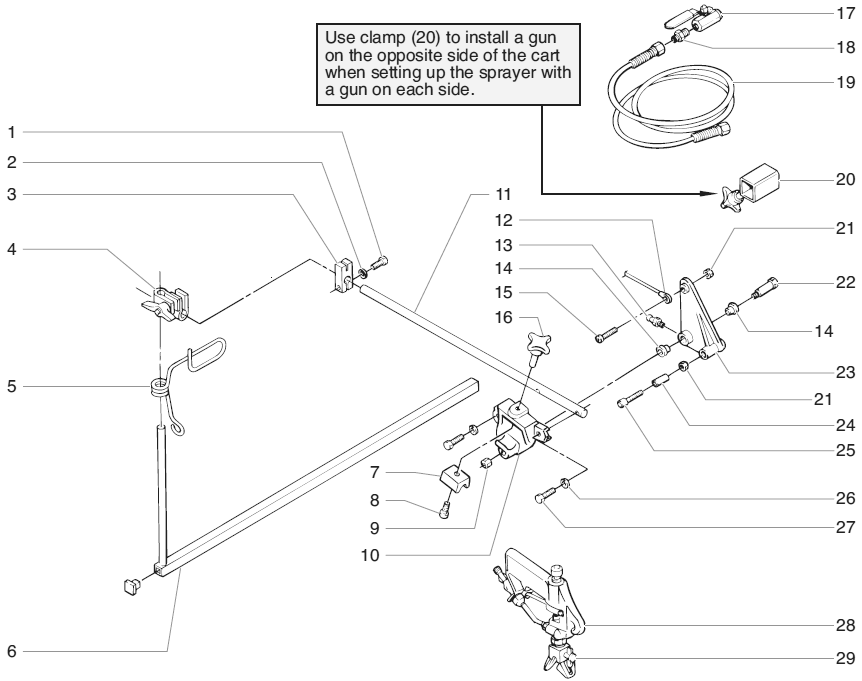 Powrliner 8900 Second Gun Assembly Diagram and Parts List for 8900  Titan Paint Sprayer