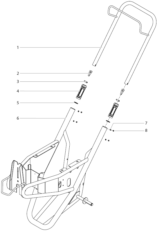Powrbeast 7700 Cart Assembly Diagram and Parts List for 7700  Titan Paint Sprayer