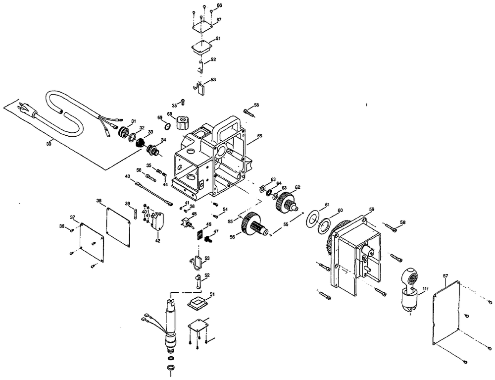 Elite E20 Gear Box Diagram and Parts List for ELITE-E20  Titan Paint Sprayer