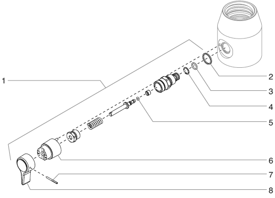 840ix Digital Prime-Spray Valve Assembly (P/N 800-915) Diagram and Parts List for 840IX digital Titan Paint Sprayer