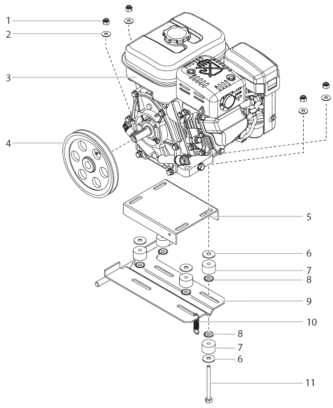 Powrliner 8955 Gas Convertokit Diagram and Parts List for 8955  Titan Paint Sprayer