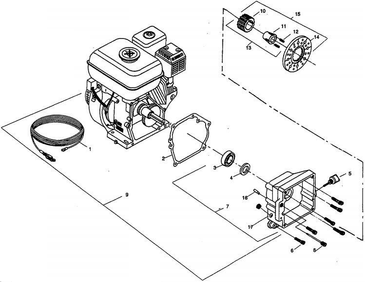 Elite G40 Engine Diagram and Parts List for ELITE-G40  Titan Paint Sprayer