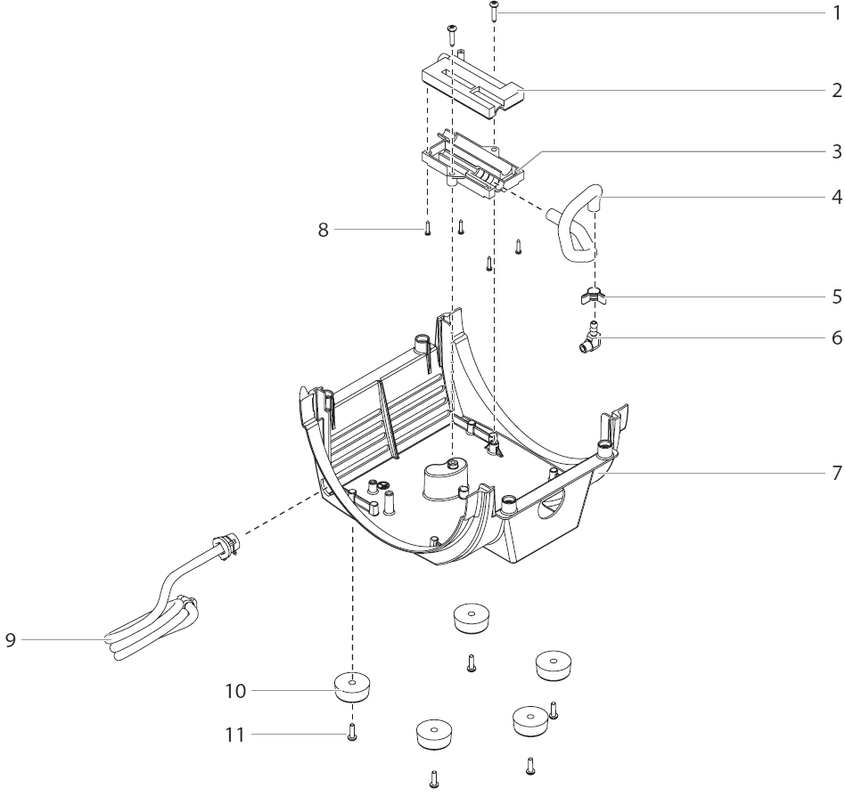 Capspray 75 Lower Housing Assembly Diagram and Parts List for CAPSPRAY-75HVLP  Titan Paint Sprayer